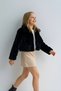 Girls' Bolero Plush Jacket with Pearl Closure Long Sleeve Children's Jacket - 4