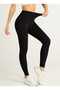 High-Waisted Lycra Long Leggings with Gathered Back, Yoga Leggings - 2