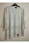 1st quality knitwear, shiny, three-quarter sleeve, relaxed fit, cotton sweater - 2