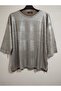 1st quality knitwear, shiny, three-quarter sleeve, relaxed fit, cotton sweater - 6