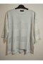 1st quality knitwear, shiny, three-quarter sleeve, relaxed fit, cotton sweater - 4
