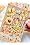 Scrapbook Transparent 4 Pieces Yellow Flower Butterfly Pet Sticker/Label/Bullet/Journal - 3