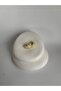 Gold Color Cream Earrings (2.8 cm) - 5