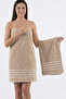 2-Piece Luxury Bath & Hand Towel Set |   100% Cotton Soft Textured Striped |   Hamam Seti | - 6