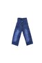 Blue Denim Pants for Girls with Pipe Leg and Front Pocket Detail 2202 - 4