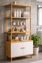 Bathroom Organizer Bathroom Cabinet with Doors Multi-Purpose Cabinet 3 Tiers - 2