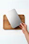 Presentation Board with Wooden Base Stainless Steel Cutout for Office Home Office Kitchen - 2