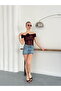 Rose Detailed Lace Evening Dress Blouse - Burgundy |   D2749 - Claret Red - 2