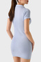 4g Logo Slim Fit Polo Neck Mini Dress V6Rk02Z4692 Dress V6Rk02 Z4692 Fbef - 3