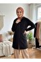 Water Repellent Windbreaker Long Softshell Hijab Coat - Hooded Seasonal Jacket - 5