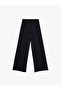 Straight Wide Leg Long Striped Fabric Trousers - 3