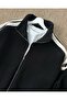 Men's Striped Tracksuit Set with Wool Inside, Premium Oversize - 3