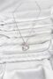 Pink Stone Garland Women's Necklace with Silver Steel Chain for Elegant Necks