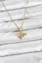 Zircon Fly Women's Necklace with Golden Steel Chain for Elegant Necks - 2