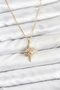 Polar Star Style Women's Necklace with Golden Steel Zircon for Elegant Necks