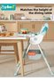 6 in 1 Baby High Chair for Toddlers, Foldable Babies Feeding Chairs, Multifunction Children's Dining Chair for Eating with Double Removable Tray and 4 Wheels and Footrest - 5