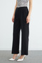 Elastic Waist Pleated Palazzo Trousers - 7