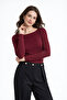 Women's Boat Neck Long Sleeve Blouse - 4