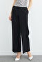 Elastic Waist Pleated Palazzo Trousers - 3
