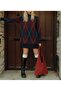 Hakim Yaka Double Color Diamond Pattern Comfortable Fit Women's Knitwear Sweater-Tunic - 4