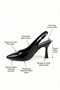 Élise Series Women's Pointed-Toe High-Heeled Slingback Shoes - 3