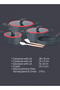9pcs Cookware set CrimsonTouch series RF13031, Non-Stick, Silicon frame Induction. - 5