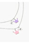 Crown Pendant BFF Necklace - Set of 2 - 4