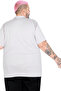Mode XL Large Size Men's T-Shirt Polo Jacquard U24337 Gray - 5
