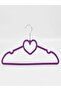 5-Pack Velvet Non-Slip Clothes Hangers Purple - 4