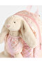 Girls Beige And Pink Fur Backpack - 2