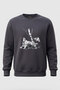 Hunting English Setter and Culluk Printed 100% Cotton Full-Fit Crew Neck 3 Thread Winter Sweatshirt