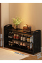 3-Tier Bamboo Shoe Rack, Simple Dustproof Shoe Storage Organizer, Black - 7