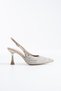 Elfirte Floral Stone Women's Evening Dress Heeled Shoes Gold - 2