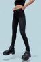 Noya Women's High Waist Narrow Leg Lycra Slimming Anthracite Nail-Tipped Slim Fit Jeans - 3