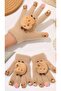 Cute Bear & Capybara Plush Girls' Gloves Winter Gloves with Capybara Charm