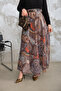 Women's Belted Chiffon Maxi Skirt Oil Green - 8