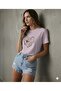 Heart and Tulips Printed Women's Crew Neck Tshirt - 2