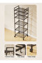 6-Tier Metal Kitchen Storage Rack with Wheels, Rolling Pantry Shelves Organizer - 3