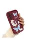 Samsung Galaxy A73 Compatible Burgundy Silicone Shockproof Lens Protected Bow Pattern Case - 3