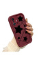 Mi 11t Pro/Mi 11t Compatible Claret Red Silicone Shockproof Lens Protected Star Pattern Case - 3