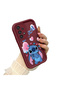 Samsung Galaxy A33 5g Compatible Claret Red Silicone Shockproof Lens Protected Stitch Pattern Case - 3