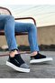 Casual Plaid Black Comfortable Sole Men's Shoes Mhly104 - 2