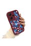 Redmi Note 13 Pro Plus Compatible Burgundy Silicone Shockproof Case with Lens Protection and Stitch Pattern - 3