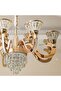 Casablanca LED Crystal Chandelier - Elegant Rose Gold & Clear Design, 12 LED Lights - 3