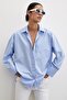 NeverMore Women’s Oversized 100% Cotton Button-Down Shirt - 2