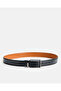 Men Black And Brown Belt With Twist Buckle - 3