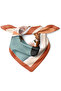 Modern Patterned Scarf Bandana with Abstract Flower Figures 50X50 cm - 2