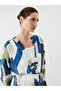 Shawl Collar Patterned Oversize Women's Kimono - 3