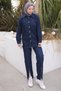Dark Blue Stone Jacket and Trousers Denim Suit