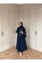 Women's Double Button Detailed Stylish Denim Skirt Suit - 6